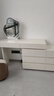 全友家居 卧室奶油风化妆桌家用伸缩梳妆台六斗柜一体转角书桌 实拍图