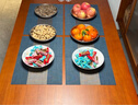 艾薇餐桌垫隔热餐垫西餐垫防水茶几垫茶席桌旗餐盘垫30*45*4片蓝湛 实拍图