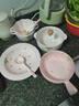 草莓陶瓷碗勺家用高颜值米饭碗少女心甜品碗釉下彩餐具套装 【1个装】浅粉草莓手柄碗 实拍图