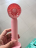 手持小风扇便携USB充电静音涡轮大风力迷你随身小电扇学生办公室桌面风扇可拆底座手机支架二合一 【usb充电款】粉色 实拍图