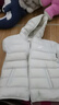 亚瑟士亚瑟士童装25年冬季儿童柔软舒适三防轻薄保暖羽绒服【高充绒量】 奶白色 清洁度1000-鸭绒 140 充绒量79g 实拍图