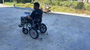 九圆 电动轮椅车残疾人老年人用可折叠可带坐便家用医用可加载人拖车 【低靠背】12A铅电池+ 跑30里+整车避震 实拍图