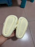 SEVEN ONLY OLINE口水鲨儿童拖鞋男童女孩夏季2025新款居家用软底婴幼儿宝宝凉拖鞋 奶黄 15 0 内长15cm 脚长约14.5穿 实拍图
