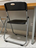 格田彩折叠椅子办公椅靠背凳子户外折叠凳休闲小椅子简易餐椅家用麻将椅 黑色 灰腿款 冲量版 实拍图