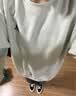 adidas情侣款休闲抓绒圆领长袖卫衣套头衫男女秋季阿迪达斯轻运动   浅绿   L 实拍图