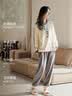 猫人【双层纱织】女士睡衣女100%棉泡泡纱透气吸汗抑菌防螨家居服套装 实拍图