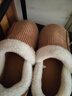 牧童儿童棉拖鞋男冬加绒保暖家居鞋室内软底亲子包跟棉鞋女 栗子棕240 实拍图