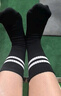 雪茜曼（XUEXIMAN）瑜伽袜子女中筒棉袜秋冬季普拉提健身舞蹈专业防滑短运动地板袜子 实拍图