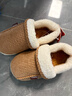 牧童儿童棉拖鞋男冬加绒保暖家居鞋室内软底亲子包跟棉鞋女 栗子棕210 实拍图