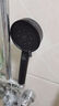 增压花洒喷头家用超强淋浴套装洗澡莲蓬头支架浴霸淋浴头加压软管 普通款黑色5档增压花洒 实拍图