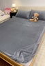 洁丽雅100%纯棉床笠单件全包全棉床罩抗菌A类床垫保护套床单床垫套 深灰【抗菌+A类纯棉】 90*200cm【适用0.9m床】 实拍图