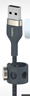 贝尔金（BELKIN） USB-IF认证Type-C轻柔编织快充线适用于苹果iPhone 15 Pro Max车载CarPlay充电数据线 USB-A转Type-c 1米蓝色 实拍图