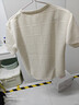 棉致美式重磅短袖男夏季新款宽松潮流t恤男士薄款休闲情侣半袖体恤衫 T99杏色【高品质】23 M 80斤-100斤 实拍图