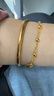 周大生黄金手链女足金光珠双层金手链手饰生日礼物送女友4.31g 实拍图