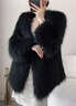 傲列2024秋冬轻奢品质貉子毛双面编织皮草女中长减龄狐狸毛毛外套大衣 黑色 均码 实拍图