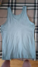 铜牛【商场同款】精梳棉罗纹窄肩女背心基础款花边打底衫女VB012 浅蓝 L (170/95) 实拍图