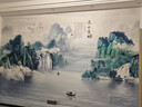 新中式客厅电视背景墙壁布沙发山水影视墙墙布壁纸顺风顺水3d壁画 热转印双宫仿真丝布 定制 实拍图