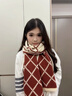 CHANEELR & KARITH围巾冬季女2025新款围脖加厚保暖披肩送女生老婆轻奢生日新年礼物 轻奢时尚百搭ck风【黑配卡其】 实拍图