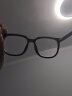 万新（WAN XIN） 近视眼镜防蓝光辐射非球面现片配眼镜框男女0-1500度配成品眼镜 板材-全框-5005BK-黑色 1.60多屏防蓝光镜片（近视超薄） 实拍图