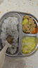 日康（rikang）保温饭盒  儿童分格餐盘辅食碗 不锈钢小学生饭盒 C1016翠绿 实拍图