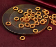第一福投资黄金足金999古法麻花金手工盘缠DIY金圈隔片摆件 5mm约0.28g 实拍图