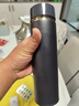 米家旋盖杯 保温杯 316不锈钢真空水杯 便携大容量咖啡杯 500ml藏蓝色 实拍图
