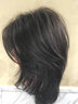 名发轩美发头模全真发学徒练手理发店假人头模特头剪发头模可烫染吹造型 16英寸【中长发】黑色系 小支架+2个鳄鱼夹 实拍图