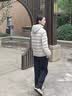 雅鹿【高充绒】2026年秋冬季最新款男士轻薄羽绒服男女情侣装排骨外套 米灰色-8816 男女同款 S 推荐105斤以内 实拍图