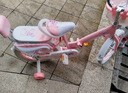 贝琦童（BEIQITONG）贝琦童儿童自行车女孩2-3-6-8-9岁小孩单车脚踏车12-18寸宝宝童车 粉色【折叠白胎】+防摔暴君轮+护网+京东专供 18寸适合身高(115-130)CM 实拍图