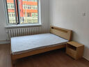 图柔【顺丰闪发】床实木床现代简约双人床主卧大床单人床出租床 单床+10CM床垫+床头柜*1 1.5*2米 框架结构 实拍图