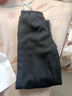 拉夏贝尔窄版羊绒弯刀阔腿裤女秋冬新款含羊毛休闲裤 深灰色【小个子】 L 实拍图