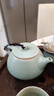 祥业song杯子汝窑泡茶壶陶瓷大号功夫茶具西施壶汝瓷单壶提梁壶泡茶器 大石瓢壶 260ml 实拍图