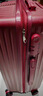 喜朗顿结婚行李箱女方新娘陪嫁箱婚礼酒红色拉杆箱嫁妆密码箱婚嫁皮箱子 酒红色-直角铝框款 24英寸 【需托运】 实拍图