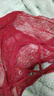曼妮芬浪漫蕾丝女士低腰三角裤轻透薄内裤女系带镂空底裤20710227 红色 1条 L (95) 165/95 实拍图