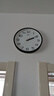 康巴丝（Compas）挂钟客厅2025款简约办公日历钟表石英钟表挂墙时钟 C3511黑白直径26cm 实拍图