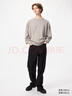 优衣库男装女装卫衣/长袖运动衫圆领休闲纯色25秋冬新款479797 01 乳白色 L 实拍图