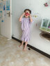 MiniPeace太平鸟童装华夫格蝴蝶女童套装夏季儿童短袖polo衫短裙洋气两件套 紫色 130cm 晒单实拍图