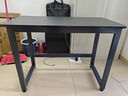 馨美凯电脑桌台式家用简易书桌办公桌简约现代工作台租房卧室学习写字桌 【单桌1.6cm厚桌面】黑架+碳纤色 长100cm*宽50cm*高74cm 实拍图