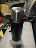 保温杯男士316不锈钢全钢保温壶便携泡茶杯大容量茶水分离水杯子 黑色1000ml[茶水分离/喝水盖] 实拍图