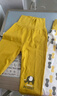 舒贝怡2条装婴儿裤子春秋款男女童宝宝高腰护肚睡裤纯棉儿童秋裤姜黄80 实拍图