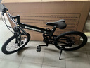 EROADE伊诺德儿童折叠自行车男女孩青少年初中小学生铝合金山地车中大童 全铝合金造-黑色 22寸6速【竞赛款】身高145-160cm 实拍图