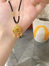 中国黄金（CHINA GOLD）平安锁黄金项链男女足金吊坠长命锁挂坠情人节送生日礼物婴儿宝宝 【今/次日达】平安锁吊坠【黑绳】约1.5g 实拍图