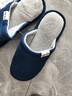 回力日系柔软情侣棉拖秋冬家居室内保暖棉鞋男款HL0006蓝色44-45码 实拍图