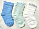 全棉时代儿童袜子婴儿棉袜宝宝新生儿地板袜男女童中长筒袜春夏秋冬 3双装 【中筒】蔚蓝+白+天蓝 3双 6-12月 （9.5cm） 实拍图