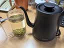 唐年酒店同款烧水壶泡茶专用2023新款不锈钢手冲茶壶煮水壶电热水壶家用民宿便携式电壶热水壶烧水壶 0.7L | 哑黑色（粗嘴） 实拍图