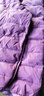 鸭鸭（YAYA）佟丽娅同款秋冬轻薄羽绒服女冬装短款鸭绒轻型薄款女士保暖外套K 格调紫色 2XL (175) 实拍图