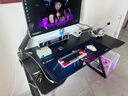 甄严选电脑桌台式电竞桌椅套装组合桌子办公家用桌学习桌书房书桌写字桌 【黑架+黑碳纤纹面】单桌120*60 实拍图