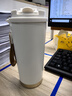 京东京造保温杯双饮口咖啡杯【陶瓷内胆-316不锈钢】 500ML白金色 实拍图