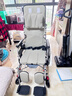 维驰轮椅老人瘫痪带坐便器防水可洗澡家用护理折叠轻便减震轻便手推车 04四轮减震全躺护理款（坐便+洗澡+皮质坐垫） 实拍图