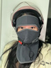 佳睦保暖口罩男女款冬季骑行滑雪全脸面罩加绒加厚防风防寒护耳一体灰 实拍图